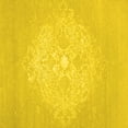 thumbnail image 1 of Ahgly Company Machine Washable Indoor Square Oriental Yellow Industrial Area Rugs, 5' Square, 1 of 4