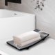 thumbnail image 5 of Bandeja decorativa de resina Bandeja de baño Cosméticos Jabonera Bandeja de almacenamiento para bañera para mesa de centro Regalo práctico Bandeja de , negro Baoblaze tocador de baño, 5 of 8