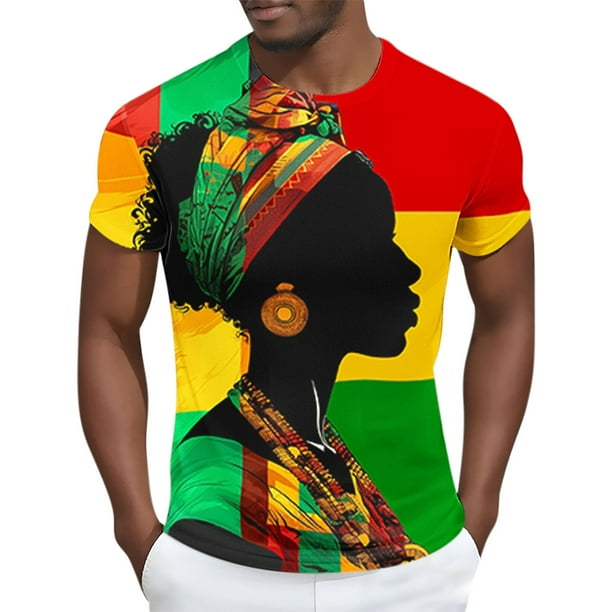 Tops para hombre, blusas y camisas de manga corta con cuello redondo para hombre Camisa de manga corta estampada para hombre Top/camisa de manga corta con cuello redondo Tops para hombre