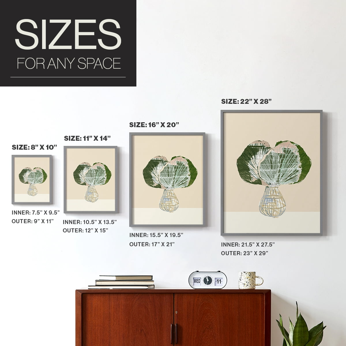 Woven Tropical Leaf I Framed Print - Solid Wood in Single Picture Frame Solid Wood 2 Framed Print