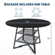 thumbnail image 3 of Yeshouse mesa de comedor redonda para 4-6 personas, mesa circular de madera con base metálica y estante de almacenamiento, ideal para cocina o comedor, diseño moderno y funcional (sin sillas), 3 of 7