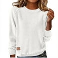 thumbnail image 2 of UTSJKR Womens Sweaters 2026 Spring Long Sleeve Lightweight Crewneck Sweater Soft Basic Ribbed Knit Loose Pullover Tops Jumpers White XXL, 2 of 9