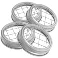 thumbnail image 4 of ITSELFER 4pcs Stainless Steel Mason Jar Lids With Flower Frog Insert For Wide Mouth Jars Floral Arrangement Lid Mason Jar Metal Lid Floral Jar Cover, 4 of 5
