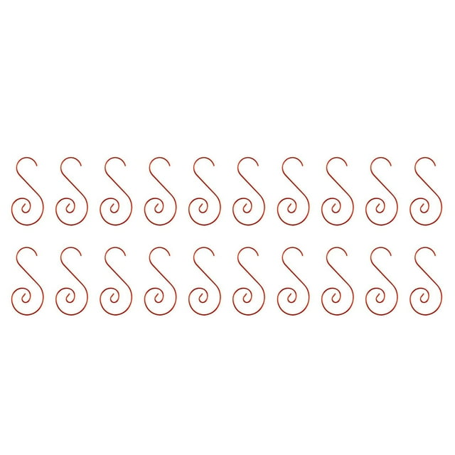 Pompotops 20 PCS Ornament Hooks - Light Band Hook Decorating Metal Wire Hangers For Deco Clearance