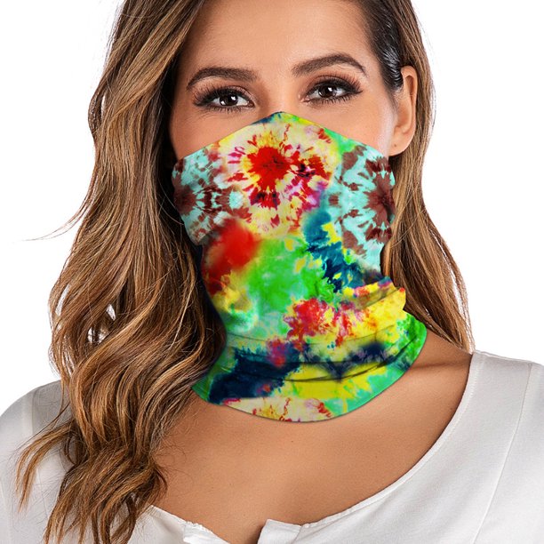 Unisex Rave Bandana Neck Gaiter Tube Headwear For Women Men Face Scarf