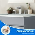 thumbnail image 6 of Dextrus 24.9" Bathroom Vanity with Top Sink, Modern Free Standing Bathroom Storage Cabinet with Soft Close Door, Gray, 6 of 10