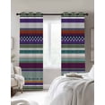 thumbnail image 3 of Modern Boho Art Blackout Curtains 54 Inches Long, Colorful Abstract Bohemian Paisley Minimalist Thermal Insulated Black Out Curtains, Darken Window Curtain for Bedroom Living Room 52"x54" 2 Panels, 3 of 9