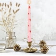 thumbnail image 4 of AHMT Bougies Effilées 10 Pouces 2 Pcs avec Imprimé de Roses Rouges, Bougies à Longue Combustion Non Parfumées et Sans Fumée, Grands Chandeliers avec Mèches en Coton, Idéal pour Mariages, Déco Maison (3-B), 4 of 8