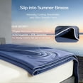 thumbnail image 4 of Cooling Comforter Full/Queen Size with Tencel™ Fill, Cooling Blankets for Hot Sleepers & Night Sweats，Double-Sided Cold Blanket All Season Breathable Lightweight Duvet, 90x90 Inches, Blue, 4 of 8