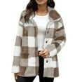 thumbnail image 5 of Vinsonshop Sherpa Jackets Shakets for Women Womens Peacoat Jacket Fleece Jacket Women Teddy Coat for Women Winter Clothing for Women Warm Winter Jackets for Women Beige L, 5 of 7