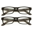 thumbnail image 2 of 2 Pairs of Wood Grain Printed Temple Arm Reading Glasses - Spring hinge men women lightweight readers +2.25, 2 of 4