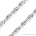 thumbnail image 2 of 2.5mm French-Rope Link Italian Twist Chain Necklace in .925 Sterling Silver w/ Rhodium, 2 of 2