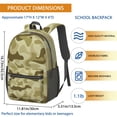 thumbnail image 2 of 17 Inch Lightweight Backpack,PVC Waterproof Oxford Fabric, Ergonomically Designed, with Large Capacity, Camouflage Print, 2 of 5