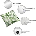 thumbnail image 4 of BANET  Winter Pillow Covers, Green Watercolor Leaves Seamless Pattern Double Sided Decorative Pillows Cases Throw Pillows Covers 20x20in, 4 of 5