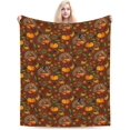 thumbnail image 4 of Thanksgiving Blanket Turkey Throw Blanket Thanksgiving Gifts for Women Men Soft Sofa Blanket Throw Blanket for Travel Camping Bed Blanket for Home Car 60"X50" Medium, 4 of 5