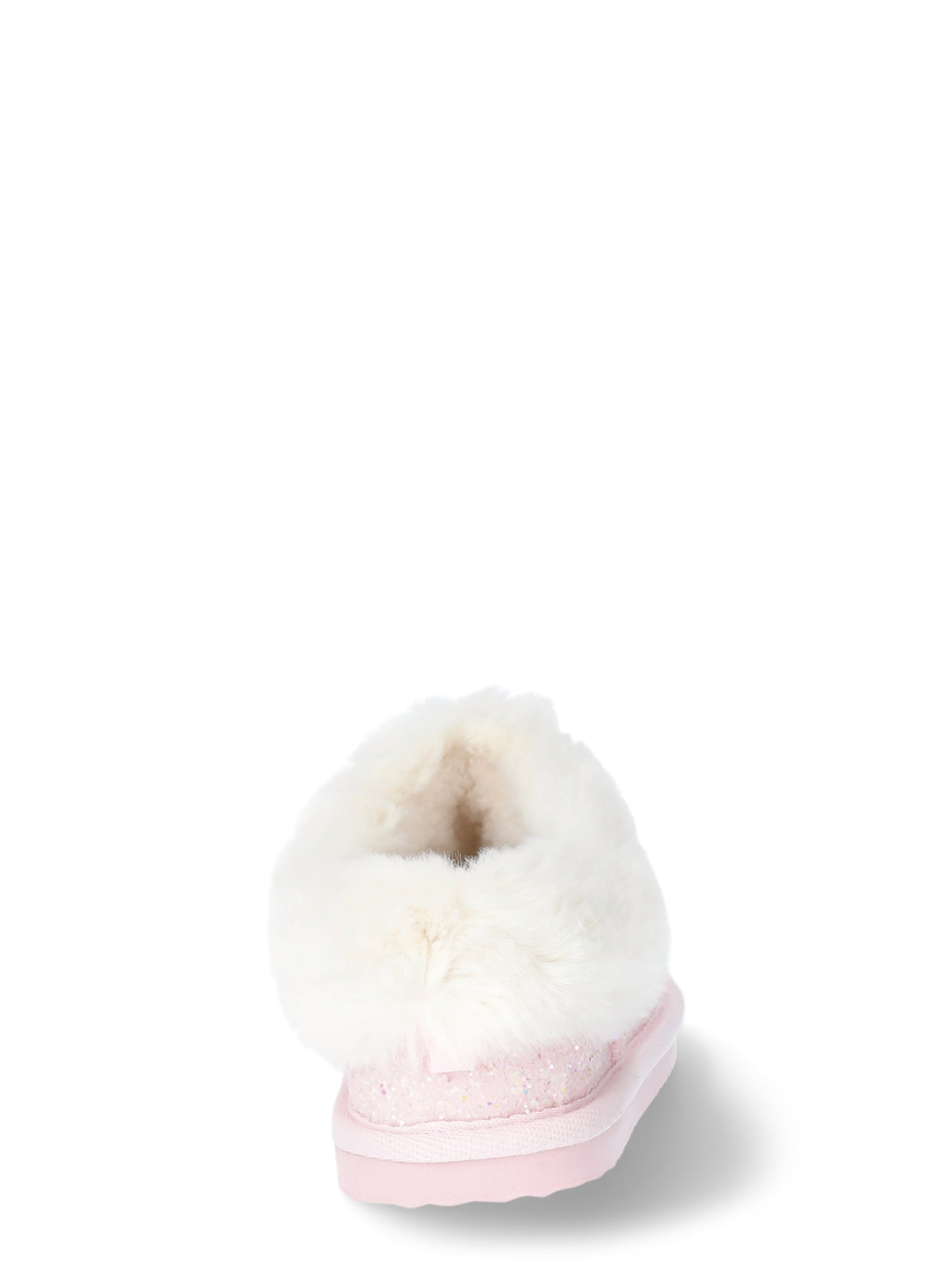 Wonder Nation Toddler Girls Slippers with Faux Fur Trim