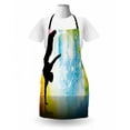 thumbnail image 3 of Hip Hop Apron, Illustration of Breakdancer on Hand Stand with Colorful Funky Disco Background, Unisex Kitchen Bib with Adjustable Neck for Cooking Gardening, Adult Size, Multicolor, by Ambesonne, 3 of 4