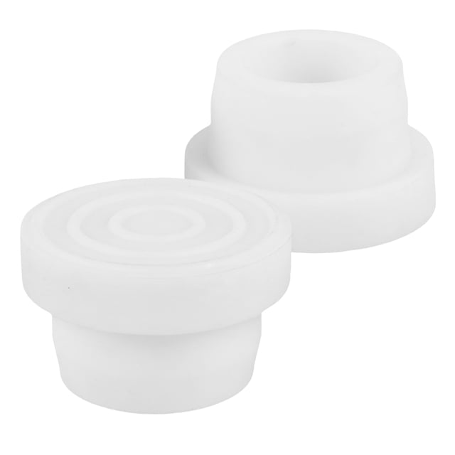 BRIGHTFUFU 2Pcs Pool Ladder Caps Durable White Rubber Bumper Protectors for Inground Swimming Pools