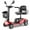 Red, variant on 4 Wheel Powered Mobility Scooters, Foldable Travel Scooter with LED Headlights, Basket and 360° Rotatable Thick Seat, 12.5 Miles Range, Electric Scooters for Seniors, Red