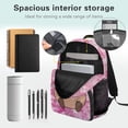 thumbnail image 4 of Yspwyqan Cute Capybara Backpack Set for Teens, Girls Cherry Blossom Backpack and Lunchbox Set 4Pcs, 17 Inch Trendy Large Capacity Bookbag for High School Travel, 4 of 7