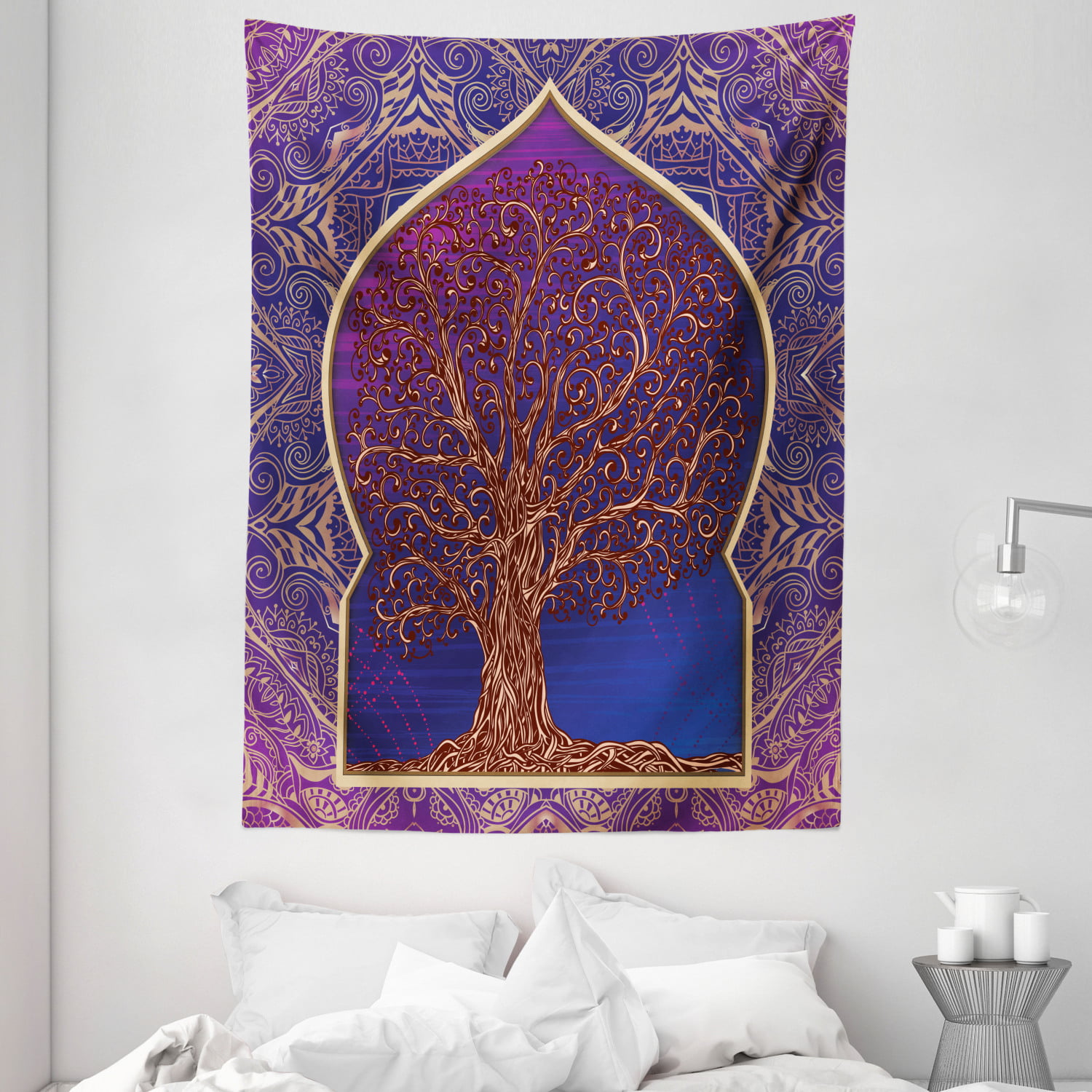 Ethnic BOHO Mandala Morocco Pattern Tapestry Wall Decor Hanging for Living Room 