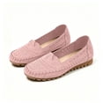 thumbnail image 5 of Women's Orthopedic Leather Loafers Comfortable Lightweight Slip-On Flats Casual Comfort Walking Shoes Moccasins Driving Walking Shoes Pink 9, 5 of 6