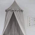 thumbnail image 4 of Kids Bed Canopy with Frills Cotton Cover Net for Crib Reading Nook Curtain Hideaway Hanging Round Tent Nursery Bedding Play Room Decor, 4 of 12