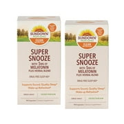 2 Pack Sundown Naturals Super Snooze Melatonin Capsules, 90 Count Each