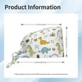 thumbnail image 4 of Yiaed Dinosaur Print Turban Hat for Women Men Comfortable Adjustable Cleaning Working Cap with Sweatband, 4 of 4