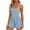 Blue, variant on JIUKE Rompers for Women 1 Piece Spaghetti Strap Short Outfits Casual Summer Workout Sleeveless Jumpsuit