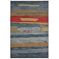 thumbnail image 1 of Unique Loom Tapis Tribal Coloré Fars 6' x 9' Rectangle Bleu Clair/bleu Marine, 1 of 1