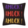 thumbnail image 3 of (45x45 CM 4 Piezas A) Funda de Cojín Estampada Patrones de Halloween Lindos Fantasmas y Murciélagos Funda de Almohada Decorativa Accesorio para Dormitorio Sala de Estar Oficinas Cafetería Balcón Coj, 3 of 5