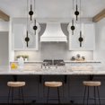 thumbnail image 5 of LNC Philodendron 3-Lights 17.5" Modern Luxury Cluster Integrated LED Chandelier, Gunmetal Black, 5 of 16