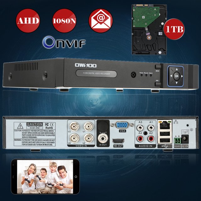OWSOO 4Channel Full 1080N(960*1080) AHD DVR HVR NVR H.264 HDMI P2P