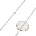 thumbnail image 2 of 2mm Solid .925 Sterling Silver Twisted Singapore Chain Necklace, 24 inches, 2 of 7