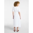 thumbnail image 5 of Time and Tru Women's Knit Midi Dress with Tie Belt, Sizes XS-XXXL, 5 of 5