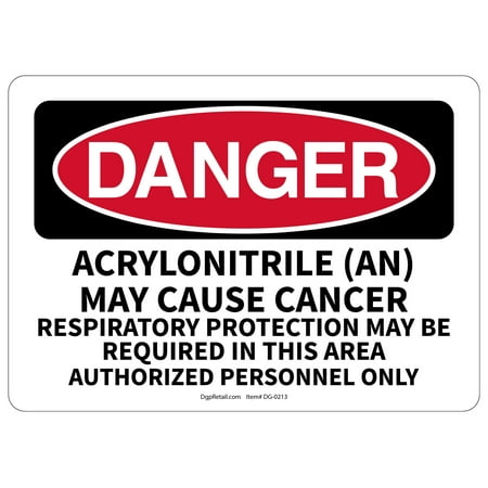 

OSHA DANGER SAFETY SIGN ACRYLONITRILE RESPIRATORY PROTECTION