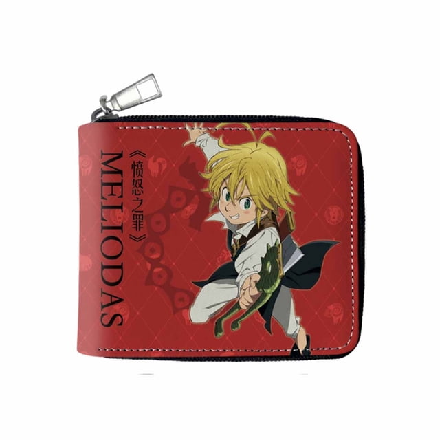 Los personajes de anime Wallet Seven Deadly Sins de Meliodas son delgados