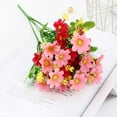 thumbnail image 5 of 28-Piece Small Artificial Flower Bouquet | Plastic Flowers for Home Decor, Wedding Centerpieces & Office Display | 34x15x15cm, 5 of 5