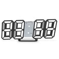 thumbnail image 1 of Zootealy Digital Alarm Clock 3D LED Digital Wall Clock Time Date Temperature Display Brightness Adjustable, 1 of 5