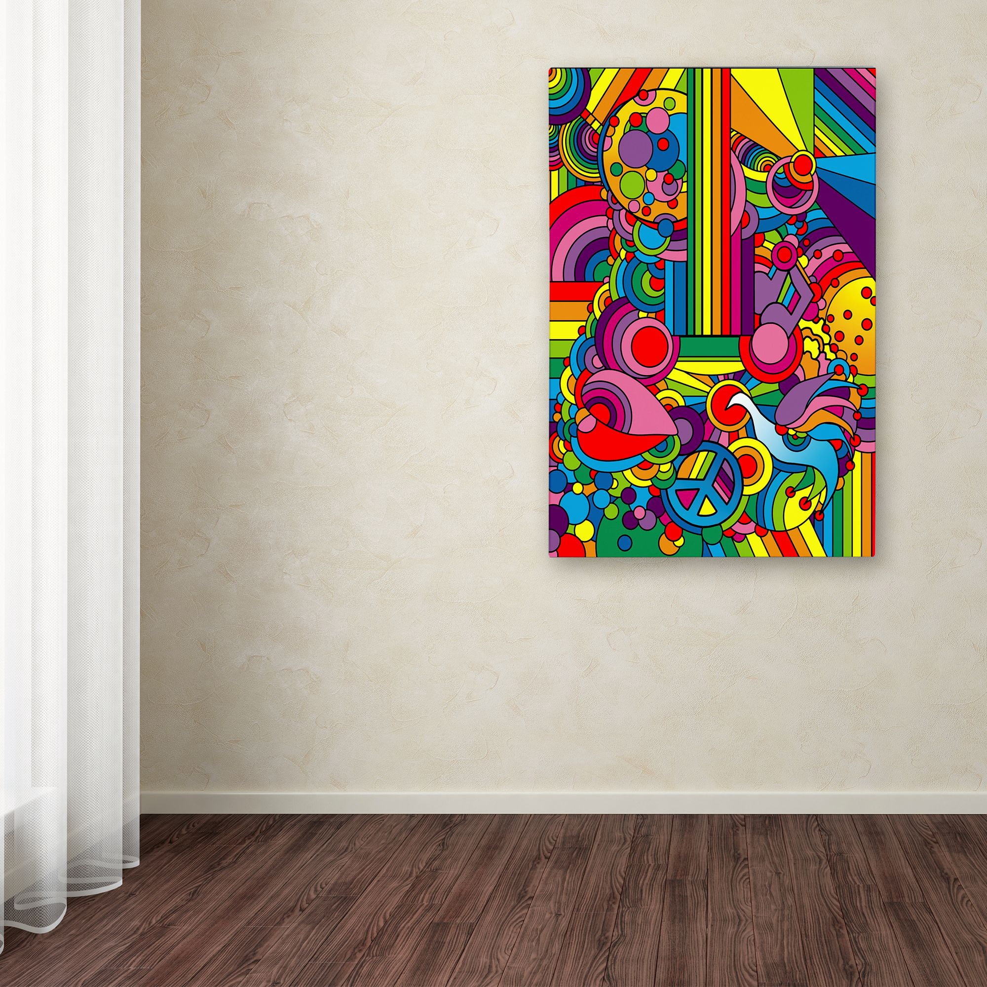 Free Shipping! Trademark Fine Art Howie Green Pop Art Guitar Motif