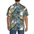 thumbnail image 3 of Sikiie Squirrel And Leaves Men's Wrinkle Free Untucked Cuban Shirt Business Casual Button Down Shirts Short Sleeve Shirt3X-Large, 3 of 5