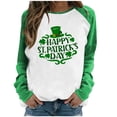 thumbnail image 1 of QIPOPIQ Chemises à Manches Longues pour Femmes Col Rond T-Shirts de la Saint-Patrick T-Shirts Imprimés Trèfle de Printemps T-Shirt Vert Chanceux T-Shirts de la Saint-Patrick Tuniques Patchwork Hauts de Vacances Offres, 1 of 6