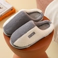 thumbnail image 2 of Vedolay Slippers for Men Fuzzy House Slippers Non-Slip Bedroom Indoor Slippers Grey,42, 2 of 5