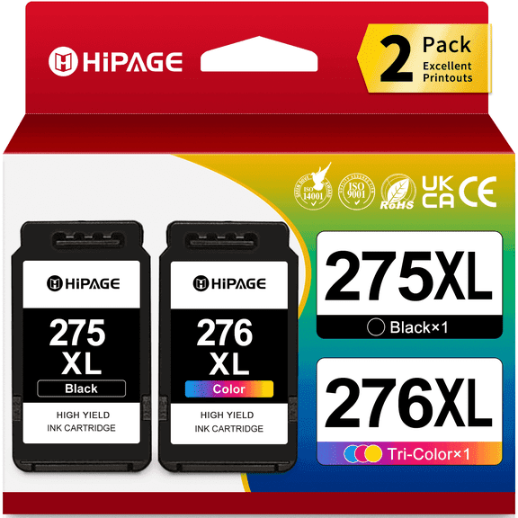 275XL 276XL Ink Compatible with Canon Ink 275 and 276 for Canon 275 276 Ink for Pixma TS3522 TS3722 TS3520 TR4722 Printer ( Black, Color)