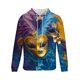 thumbnail image 5 of Sudadera con capucha para hombre, estilo casual, con cuello redondo, estampado, manga larga, blusa de poliéster, 5 of 5