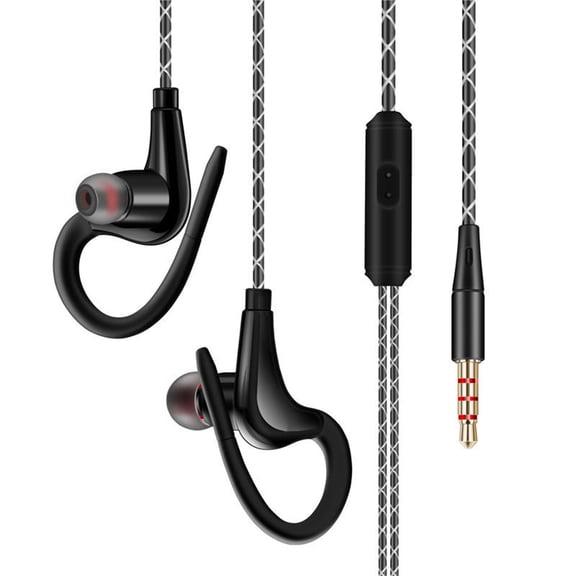 Joernso 3.5mm Sport Earhook Earphone Running Headphone HiFi Stereo Bass Headset with Mic