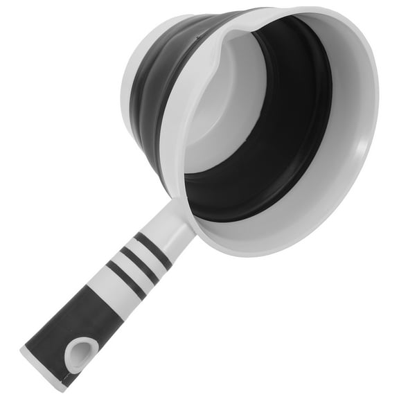 WEUVEB 1Pc Foldable Grey Plastic Water Scoop with Hanging Hole for Easy Kitchen Use and Space Saving