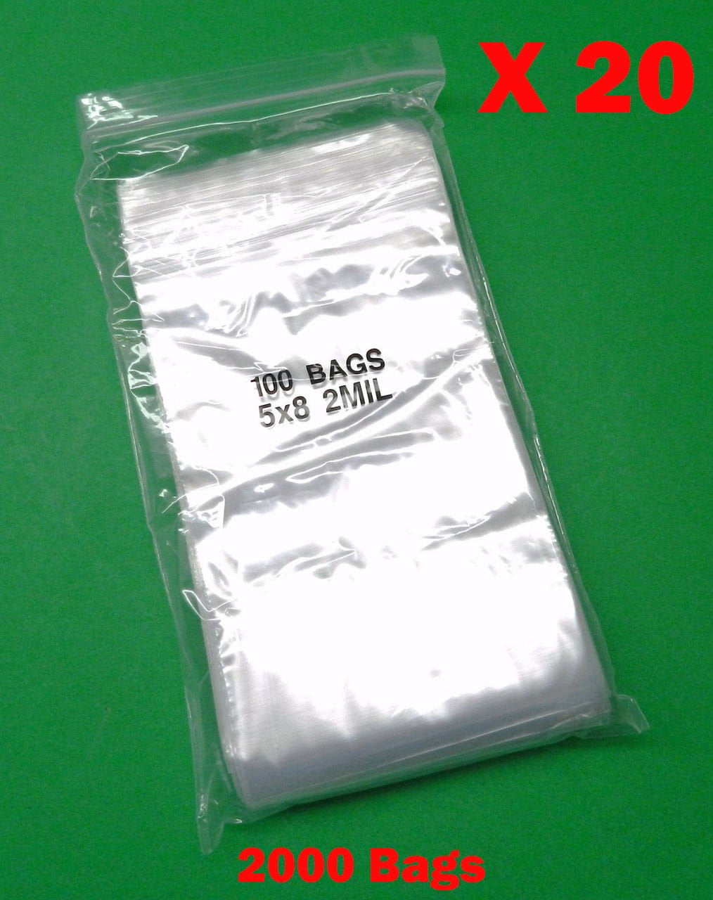Top Quality 1,000 5"X8" 2MIL Suffocation Warning Reclosable ZipLock Bags 5X8 