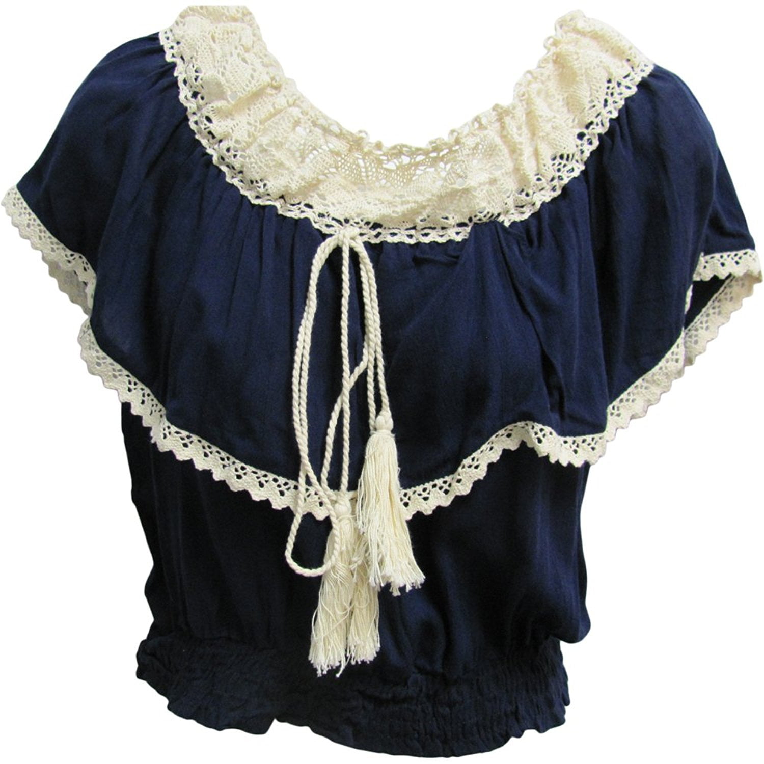 ruffled peasant blouse
